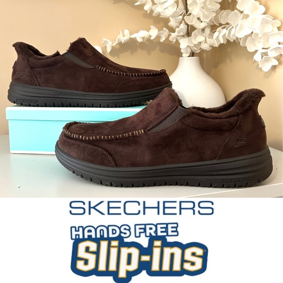 New! SKECHERS SLIP-INS Relaxed Fit MURETTE - SCOFIELD Comfort Shoe Brown Size 9 - Picture 1 of 14